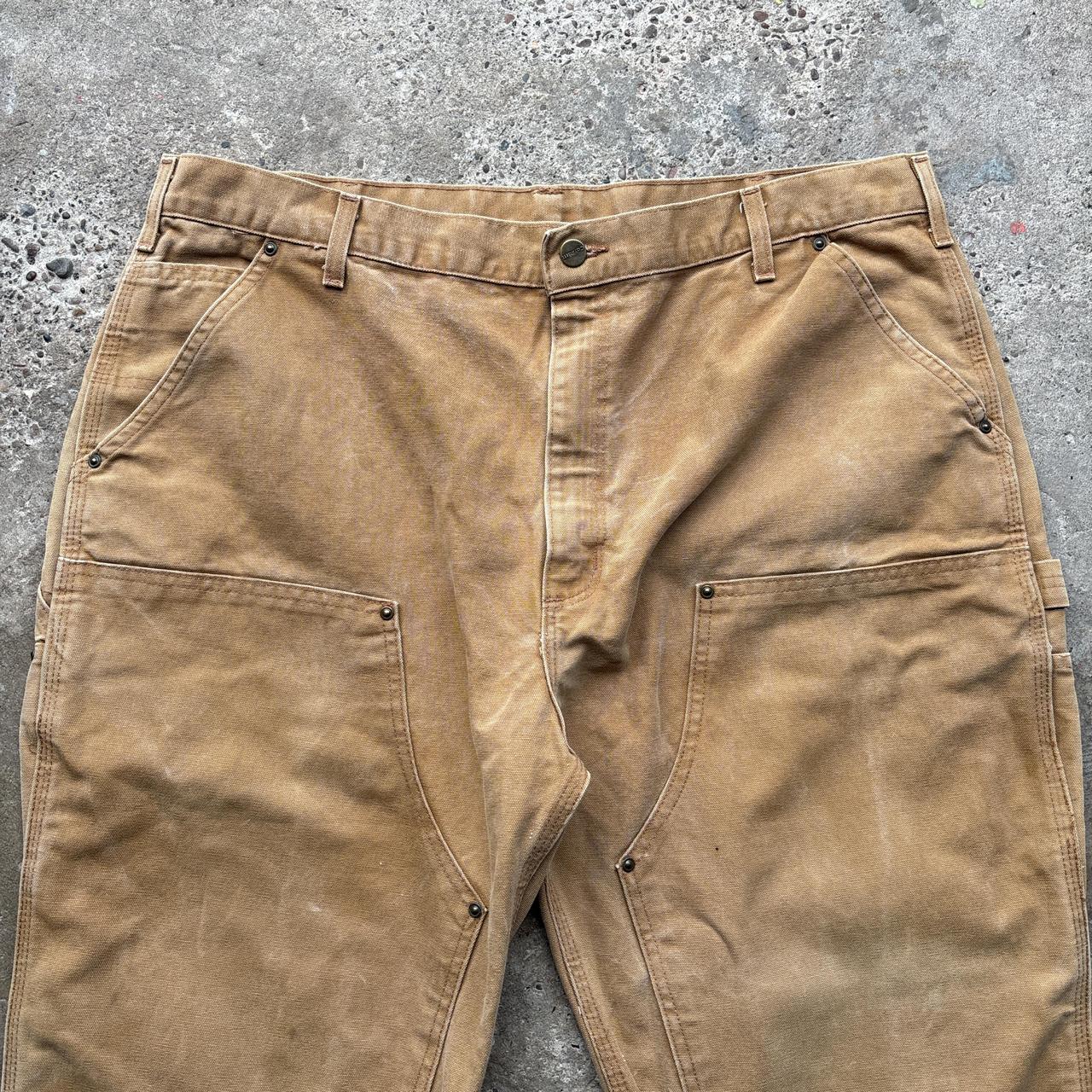 00s Tan Carhartt double-knee carpenter pants - W40