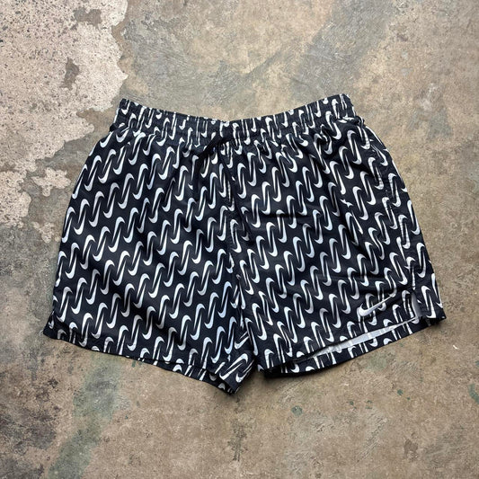 Black and white Nike swim trunks - L