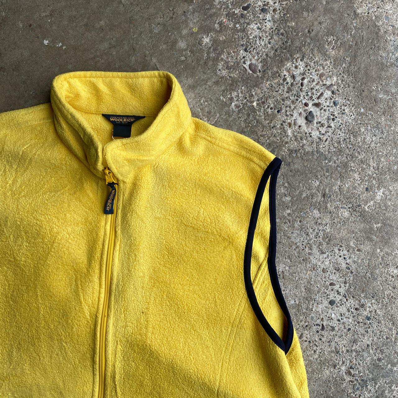 Yellow Woolrich Full-Zip Vest Fleece - XL (women’s)
