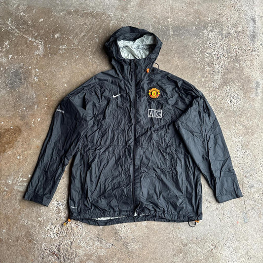 Black Nike ‘00s Manchester United Hooded Jacket - 2XL