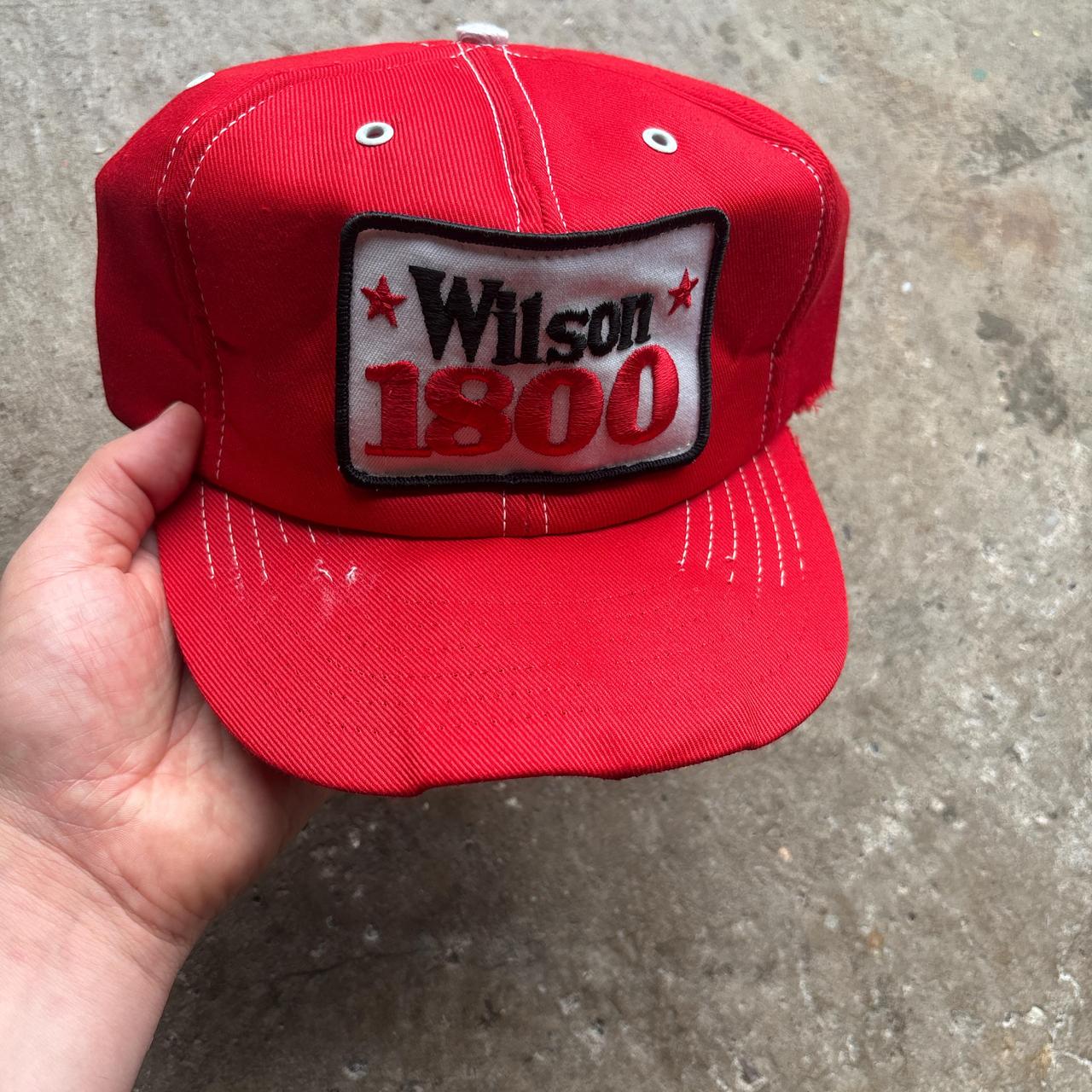 Red Vintage Trucker Cap with ‘Wilson 1800’ patch - OS