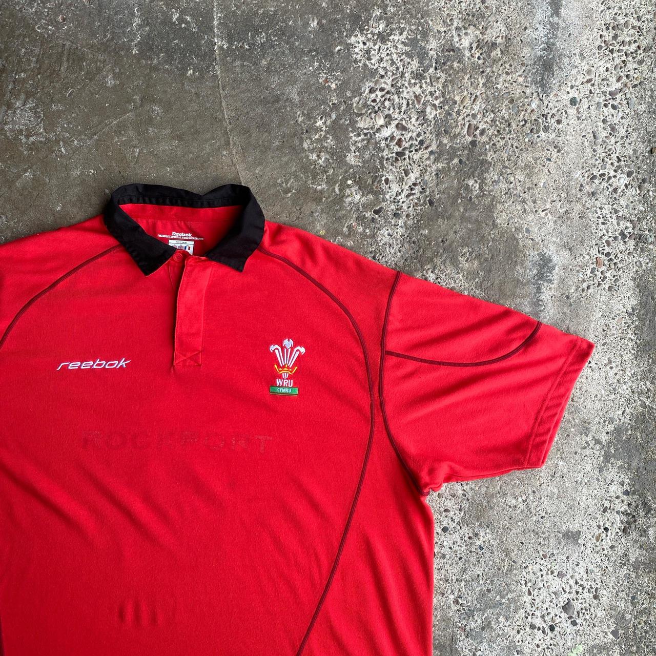 Red Reebok Wales Rugby Polo Shirt - XL
