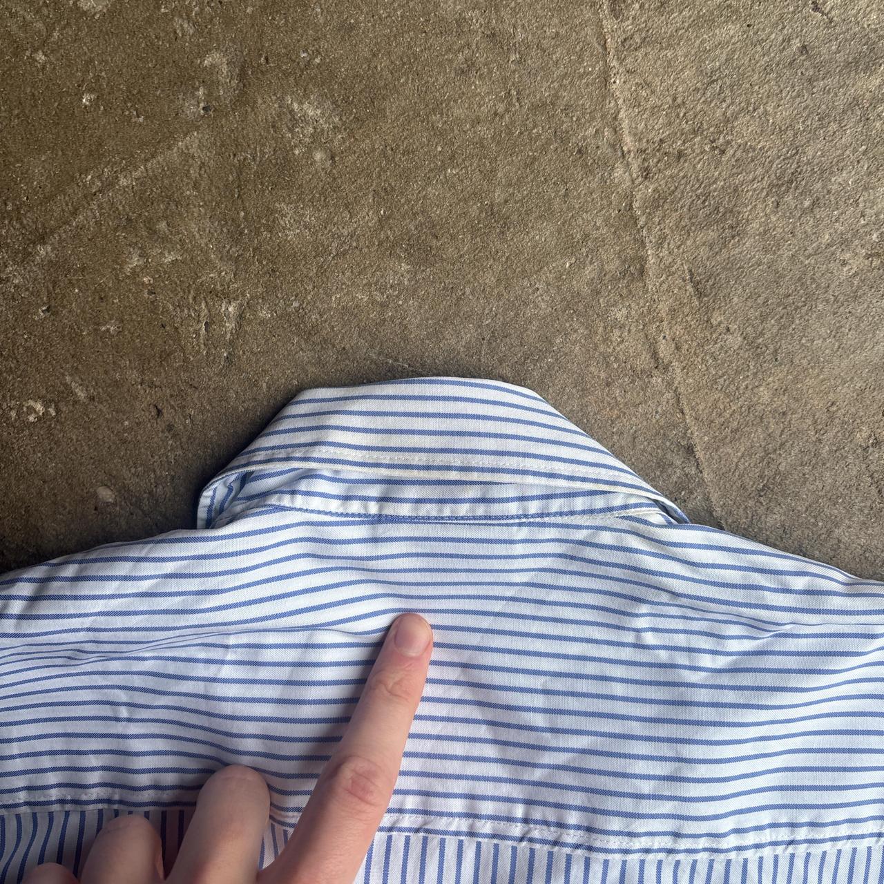 Blue & White Striped Timberland Shirt - S