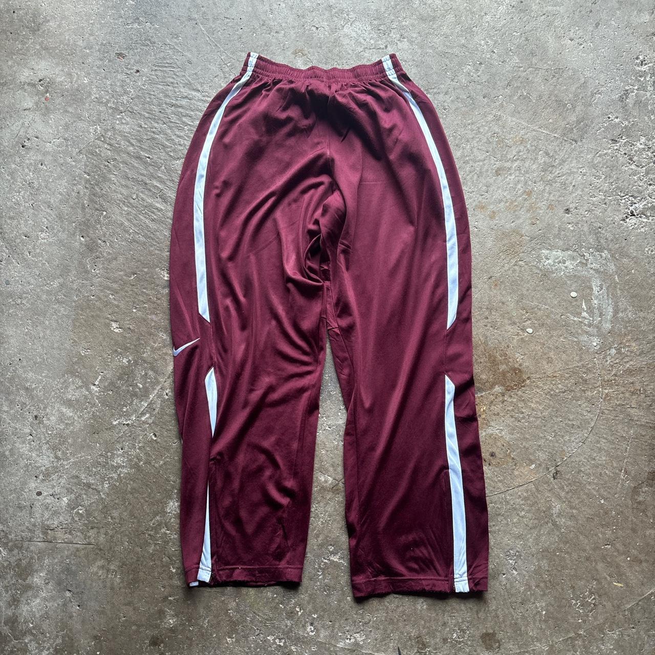 Burgundy Nike Sweatpants - M