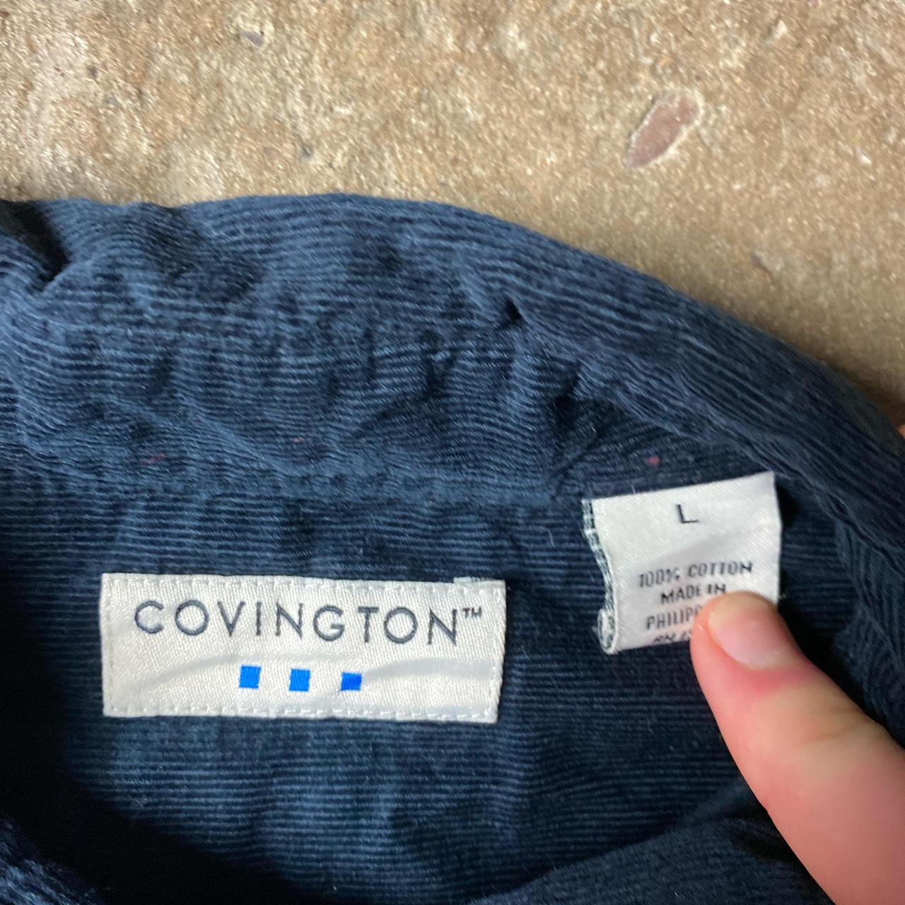 Navy Corduroy Button Up Shirt - L