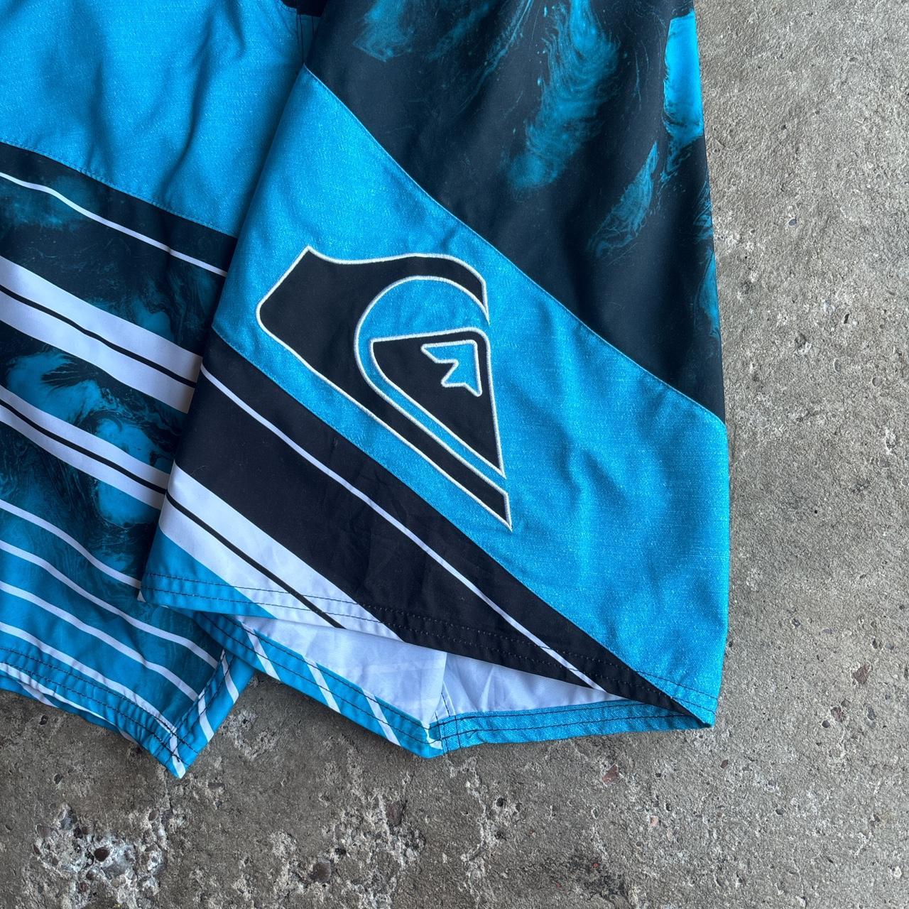 00s black, grey and white Quiksilver board shorts