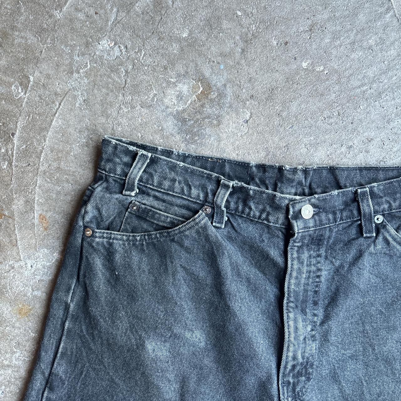 Black Denim Levi’s 550 Relaxed Fit Cut Jean Shorts