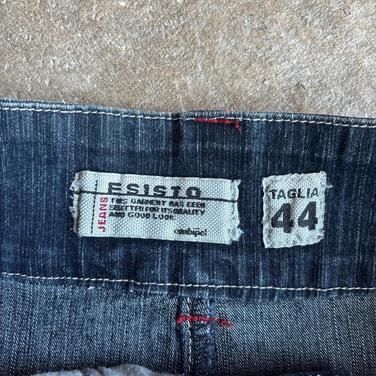 Dark Blue Textured Denim Skirt