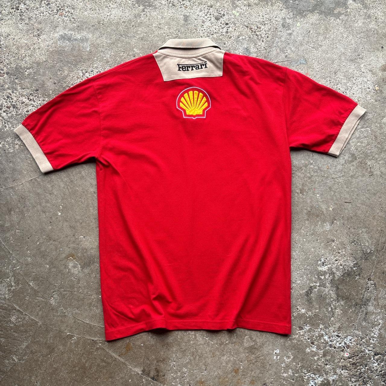 Vintage 90s Red Ferrari polo shirt