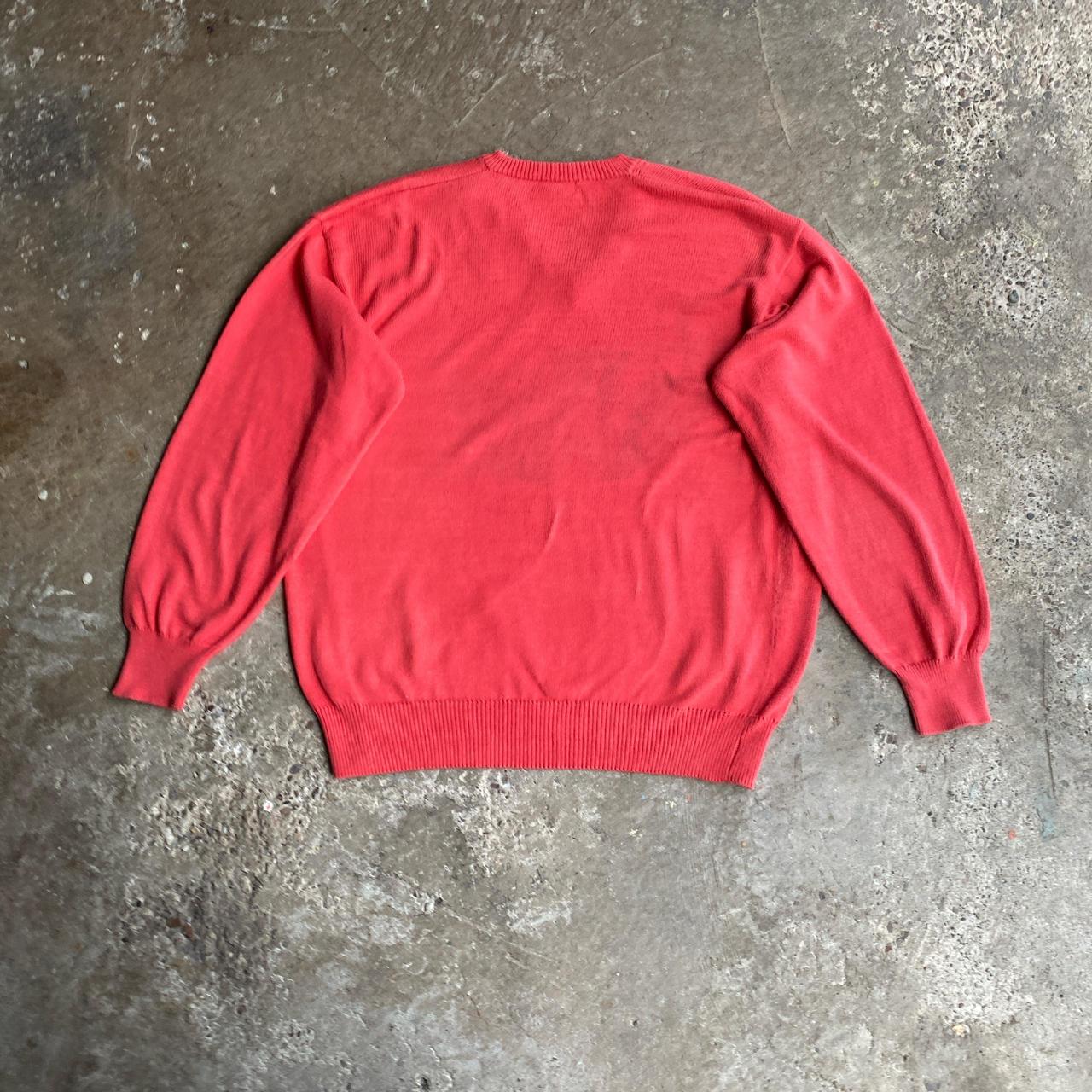 Salmon Pink V-Neck Valentino Jumper - XL