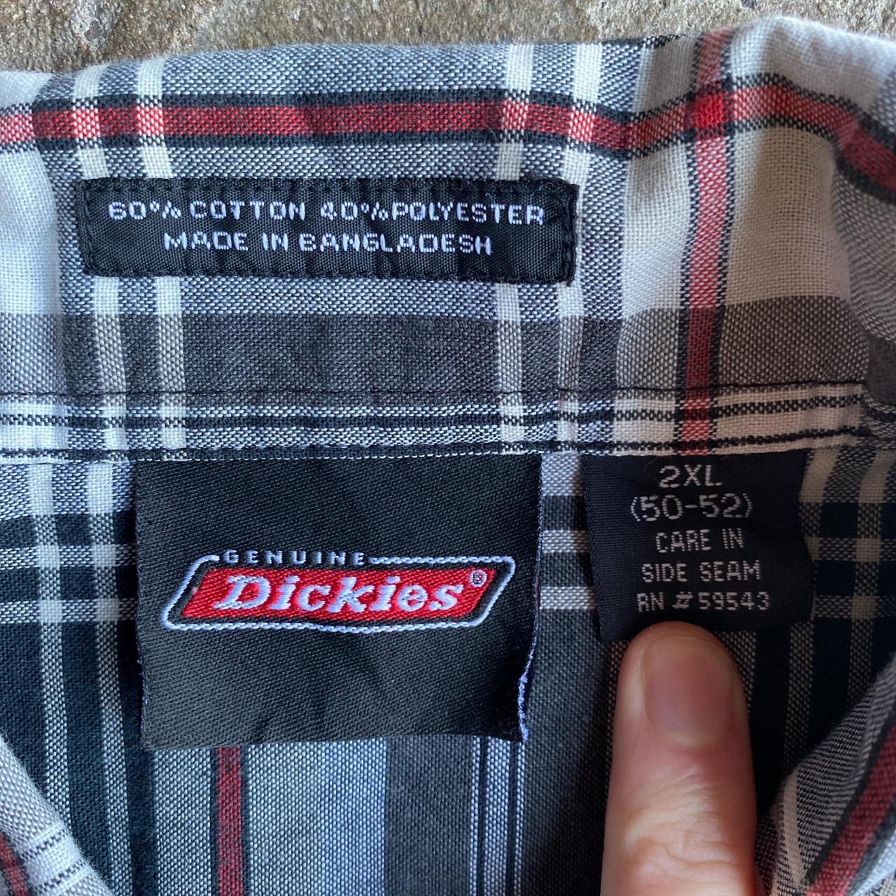 Black & Grey Checkered Dickies Short Sleeve Shirt - 2XL