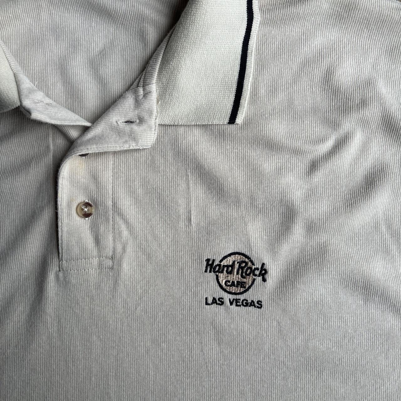 Vintage Cream Hard Rock Cafe Las Vegas Polo Shirt