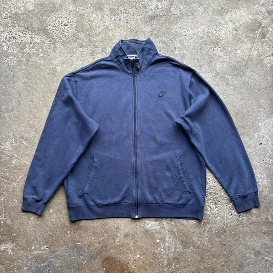 00s Navy Nike zip up jacket with embroidered logo
