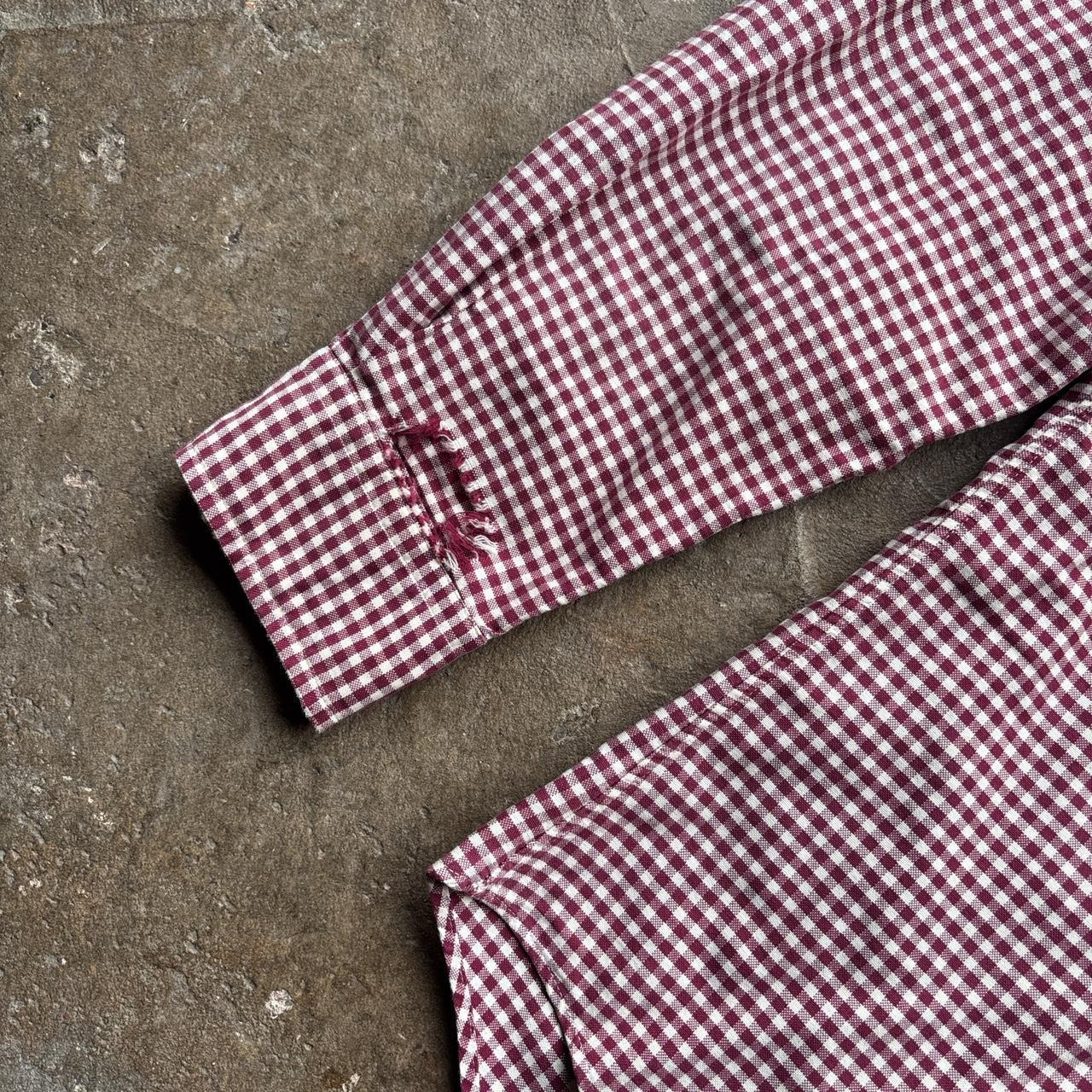 Burgundy and white Polo Ralph Lauren shirt