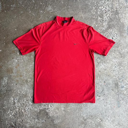 Red Nike ‘00s Mock Neck Golf Polo - L
