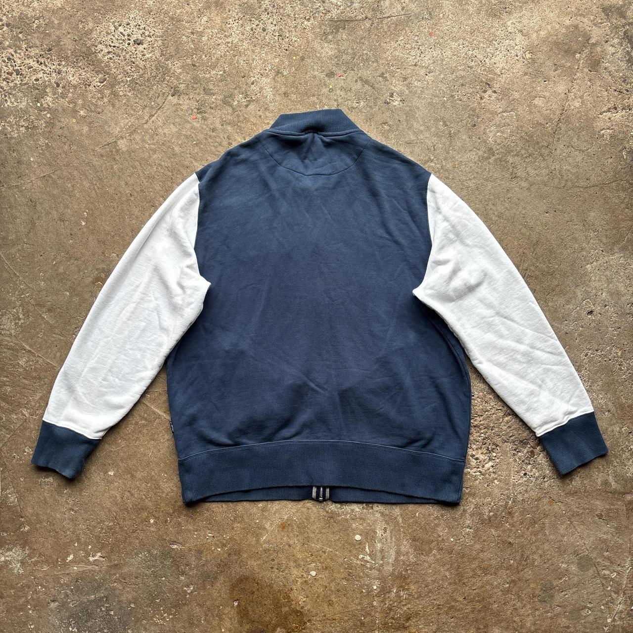 White and Navy Nike letterman jacket