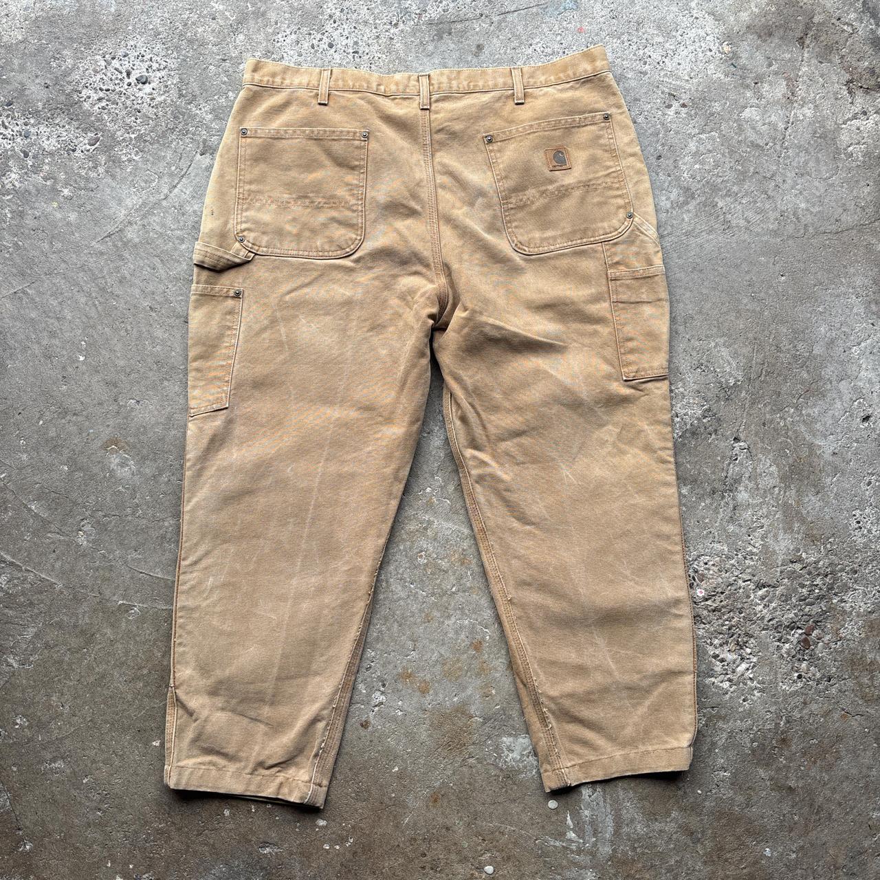 00s Tan Carhartt double-knee carpenter pants - W40