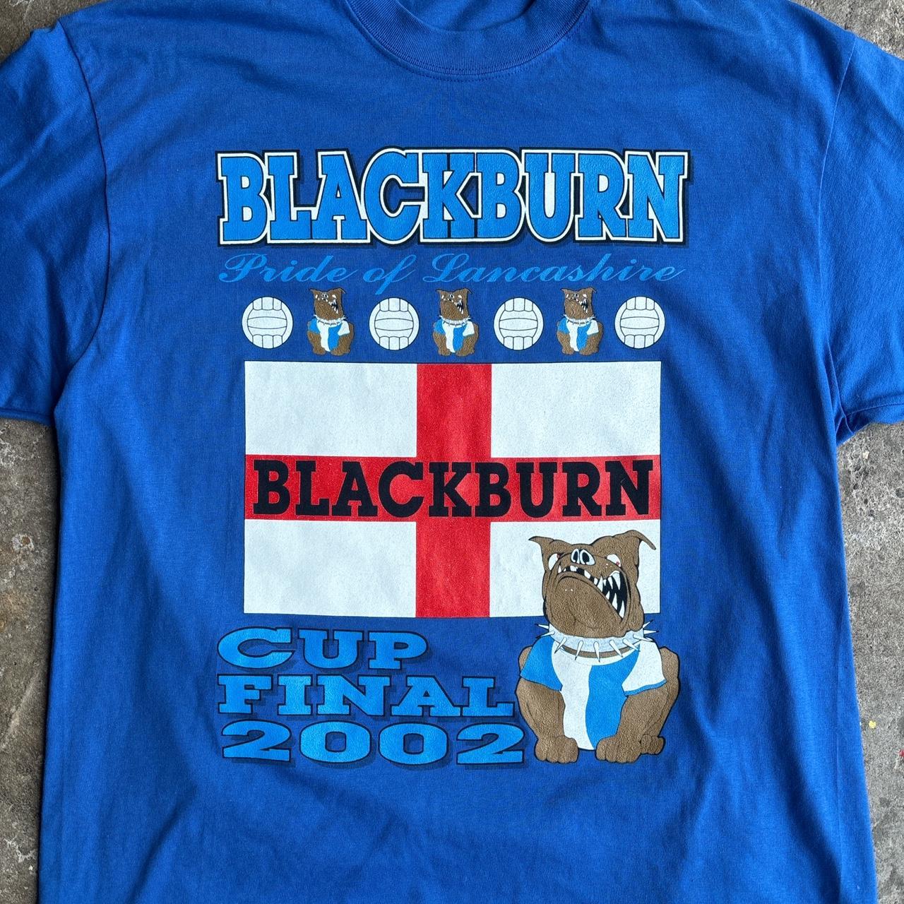 Blue Blackburn Rovers 2002 Cup Final T-Shirt