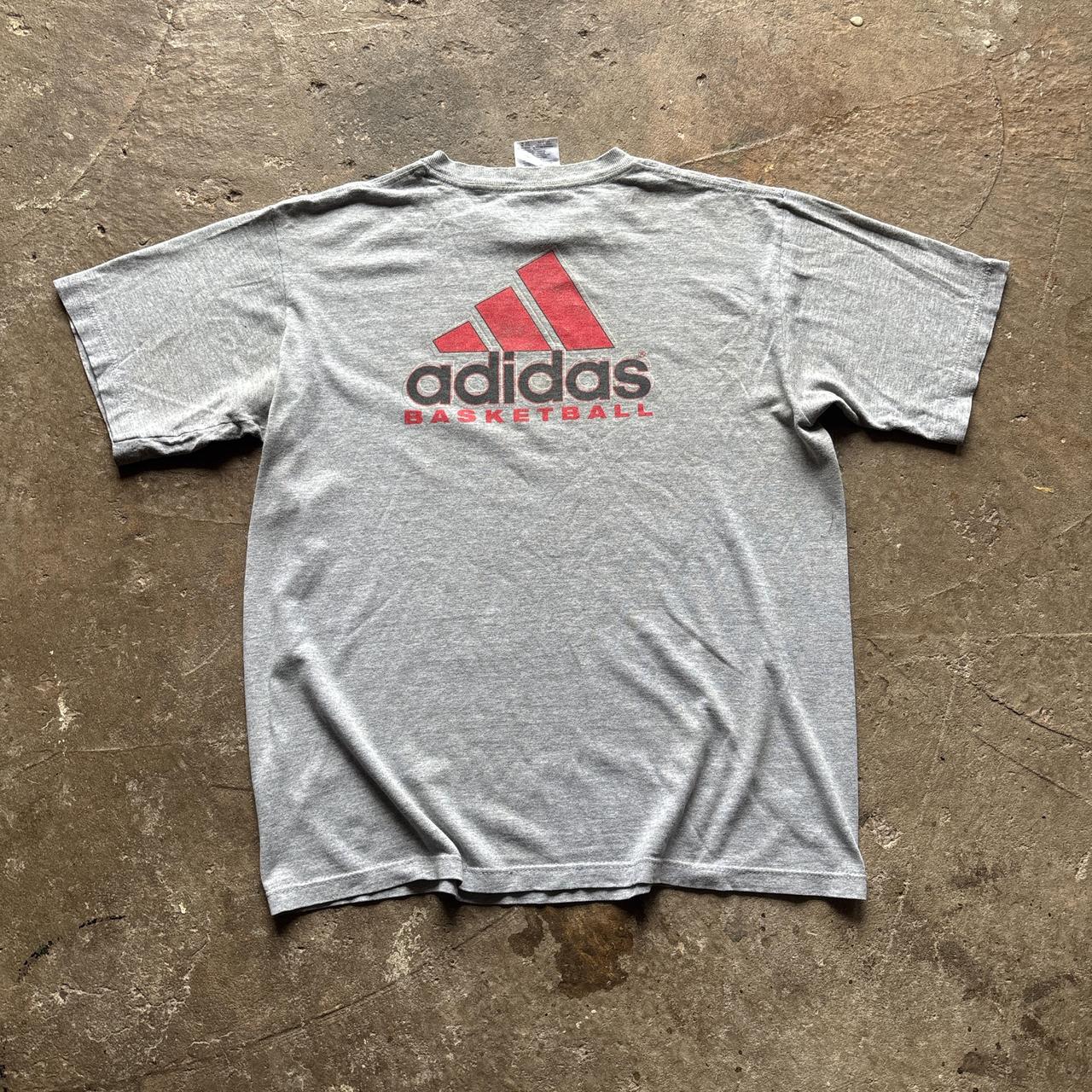 Vintage Grey Adidas Basketball graphic tee - L