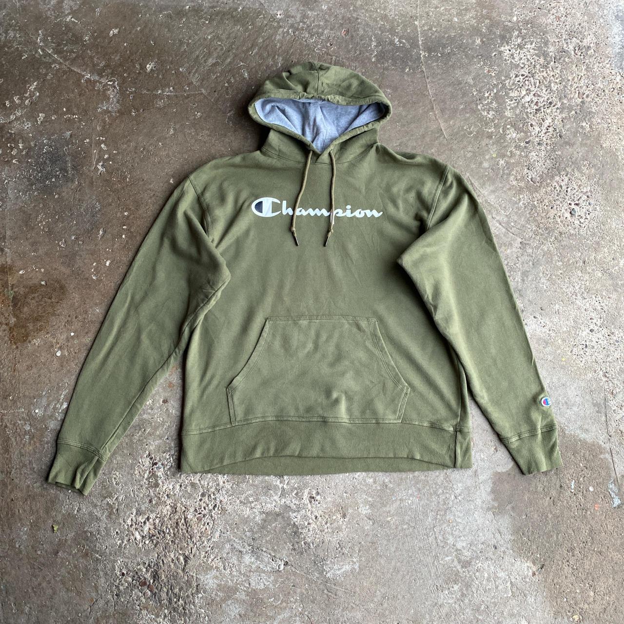 Green Champion Logo Hoodie - L
