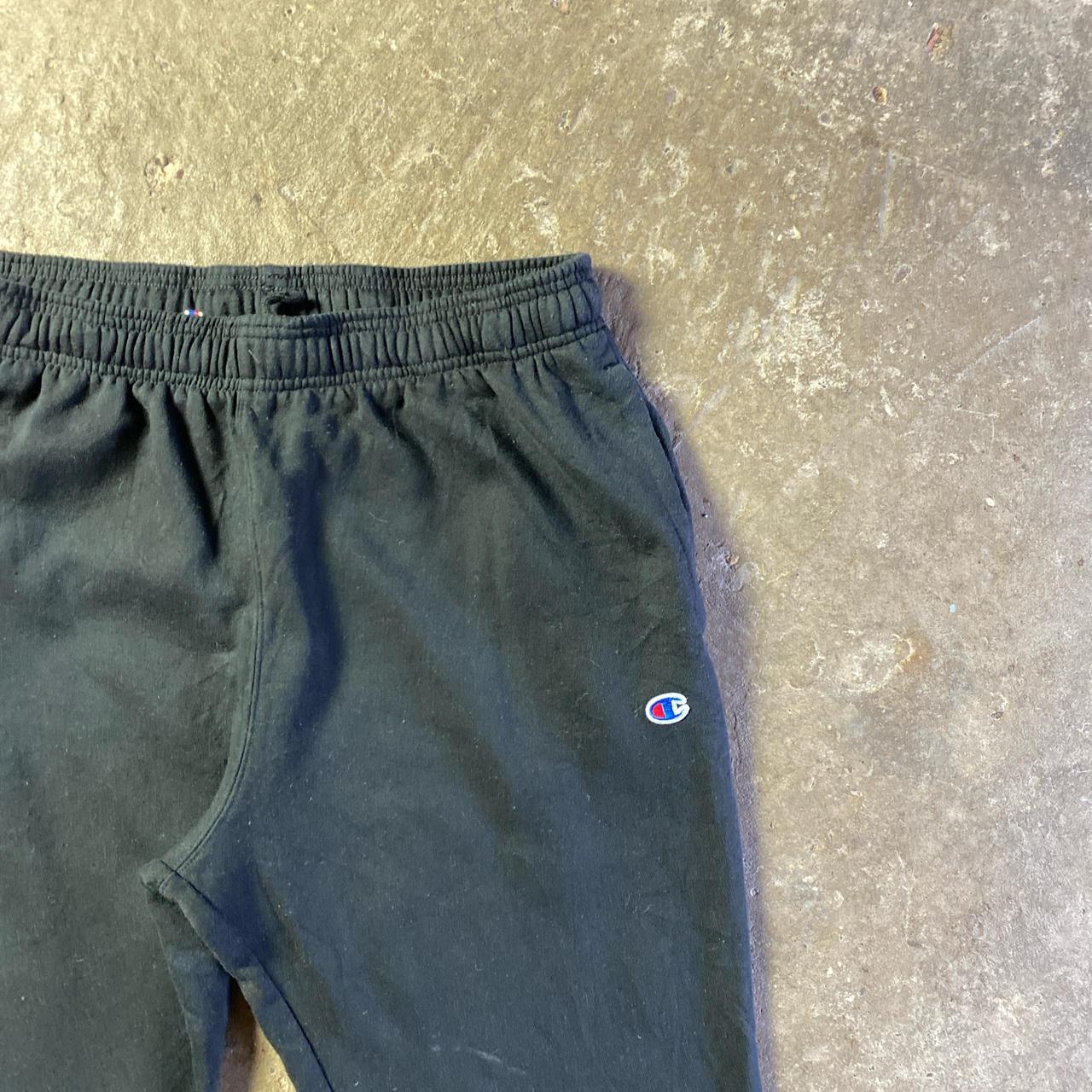 Black Champion Cuffed Sweat Pants - L