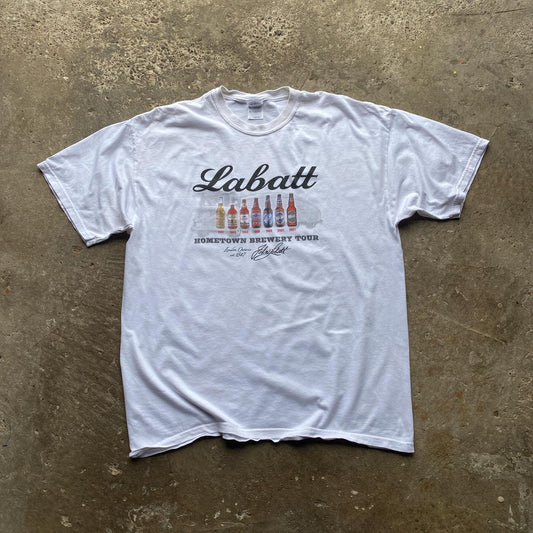 White Labatt beer t-shirt - XL