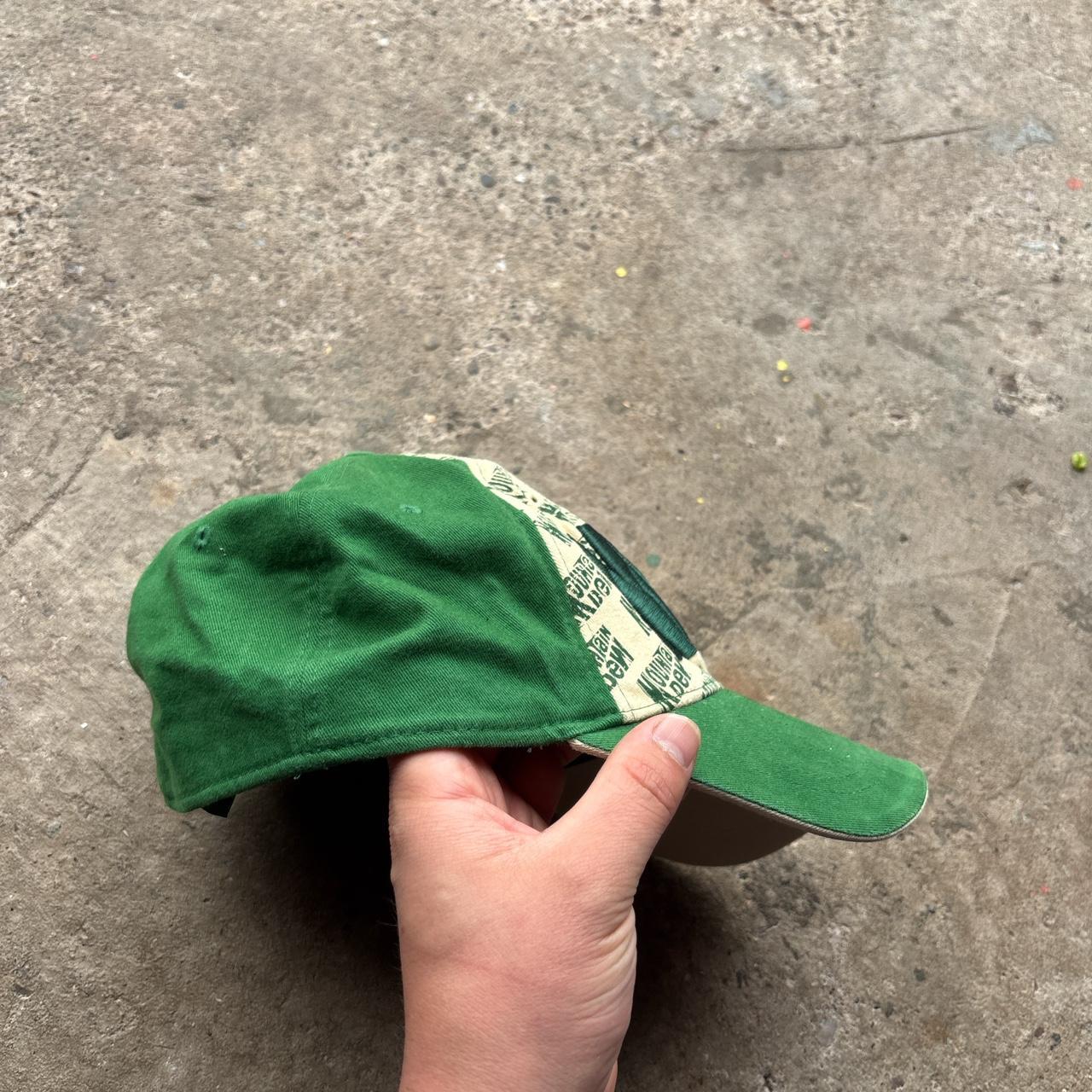 00s Green and cream Mountain Dew baseball cap