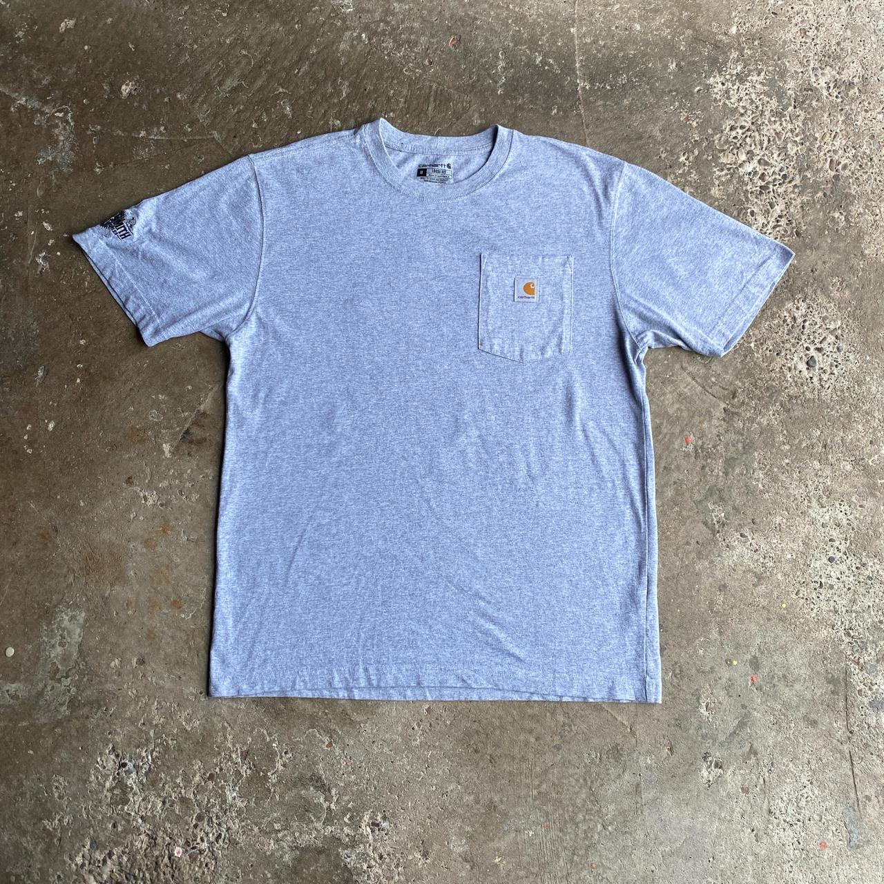 Grey Single Pocket Graphic Carhartt T-Shirt - M