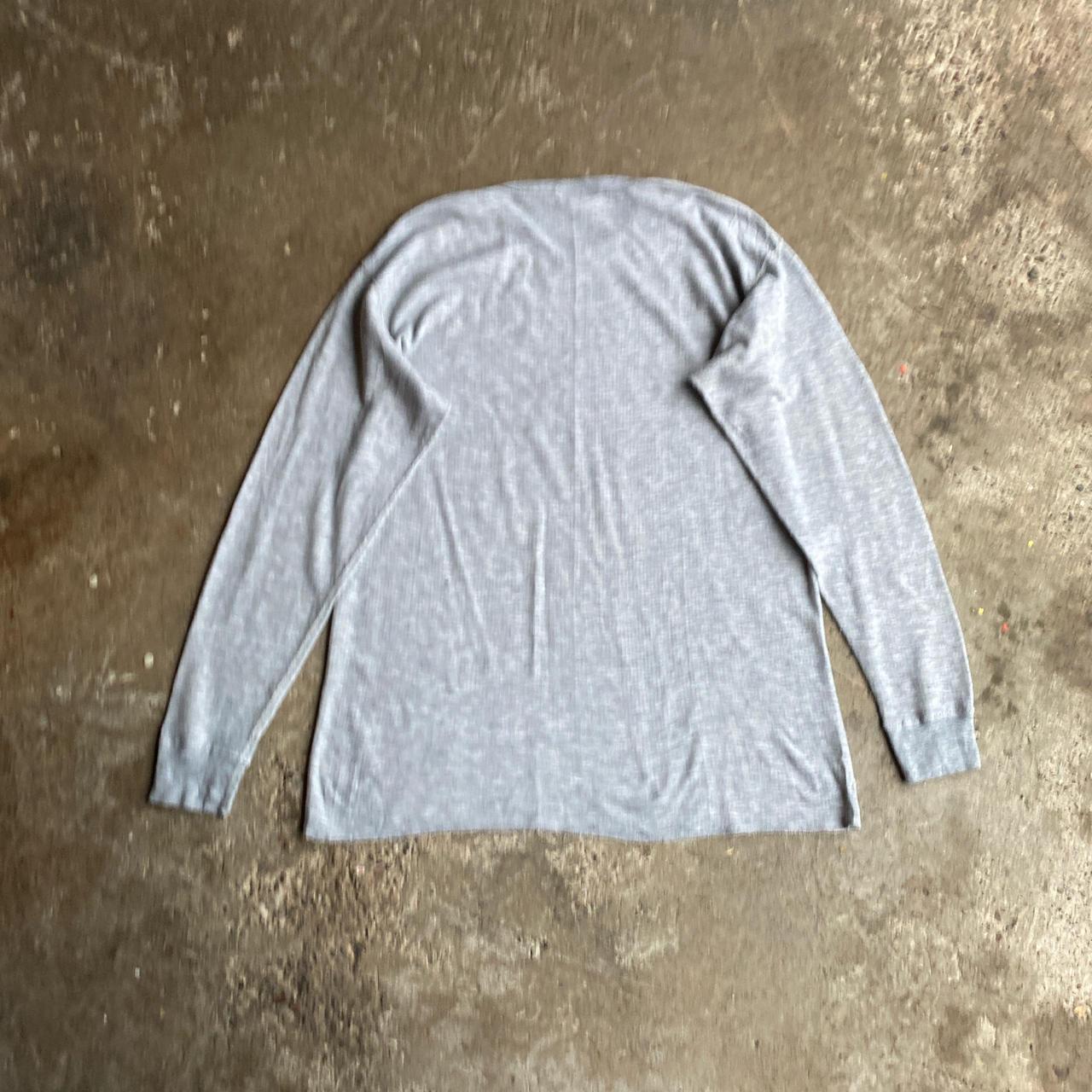 Grey Long Sleeve Lee Thermal T-Shirt - XL