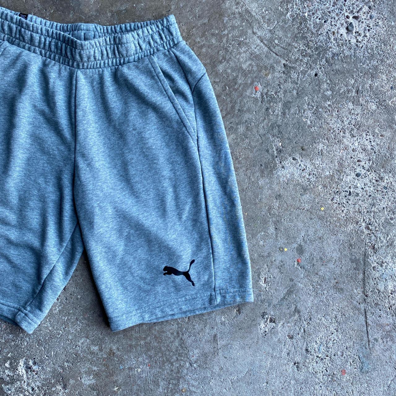 Grey Puma Tracksuit Shorts - M