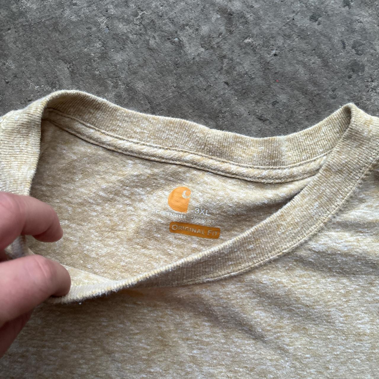 Yellow Carhartt single pocket tee - XXXL