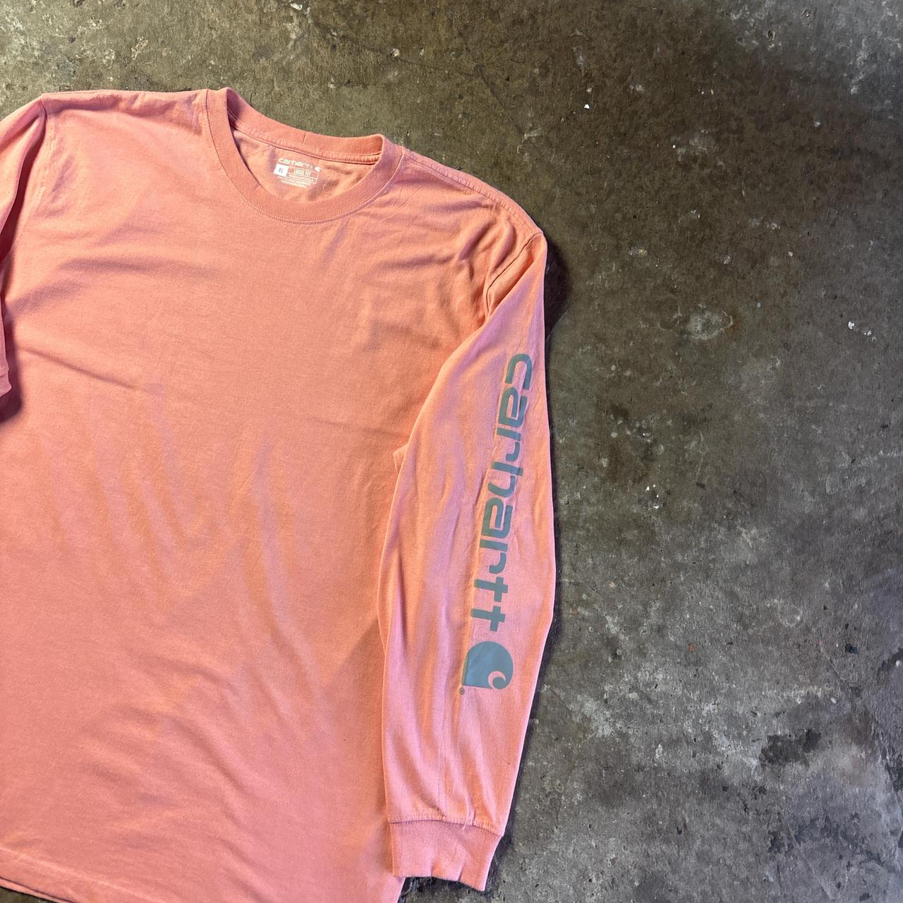 Pink Carhartt Graphic Long Sleeve T-Shirt - XL