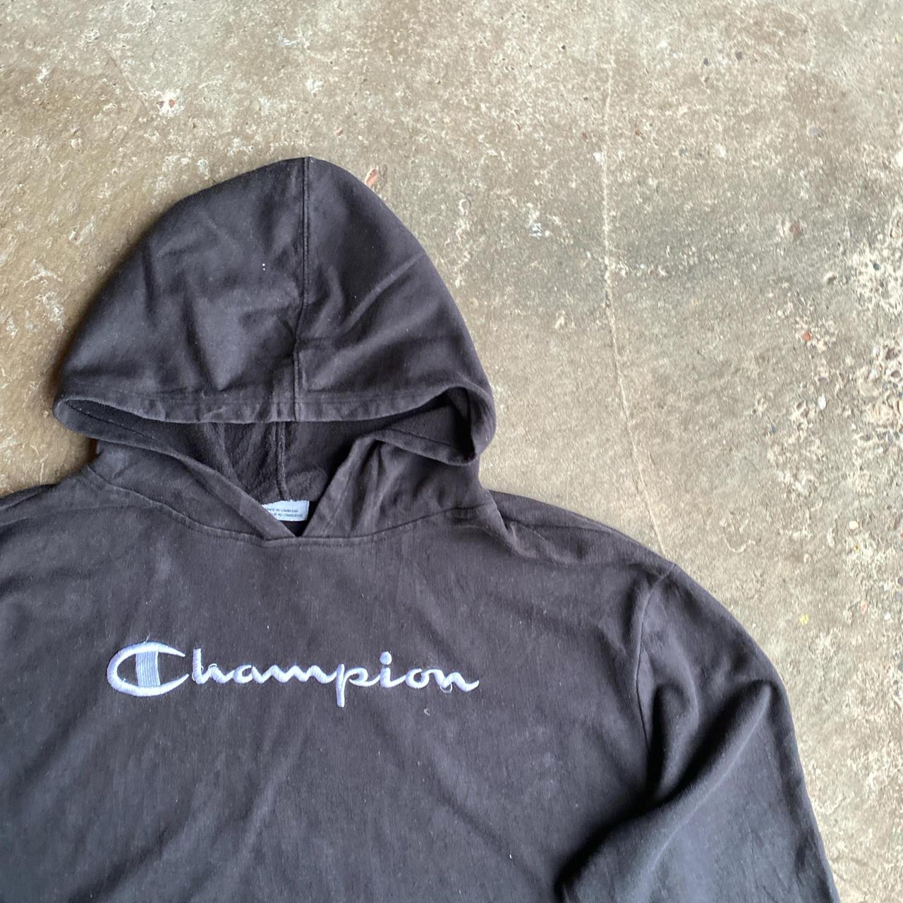 Black Champion Logo Hoodie - 2XL