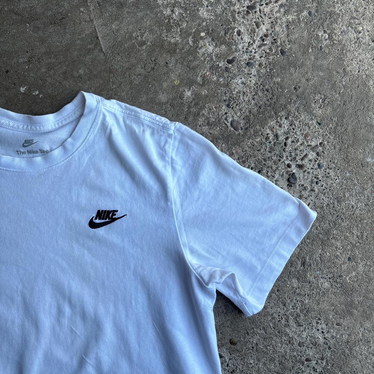 White Nike T-Shirt w/ Stitched Logo