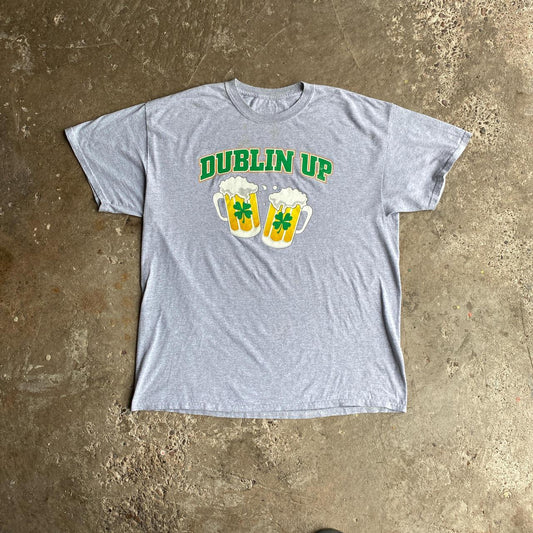 Grey ‘Dublin Up’ Beer T-Shirt - XL