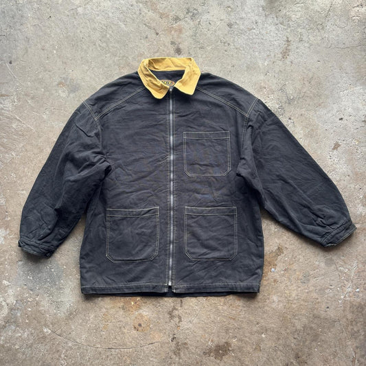 90s Black & yellow ddp workwear jacket