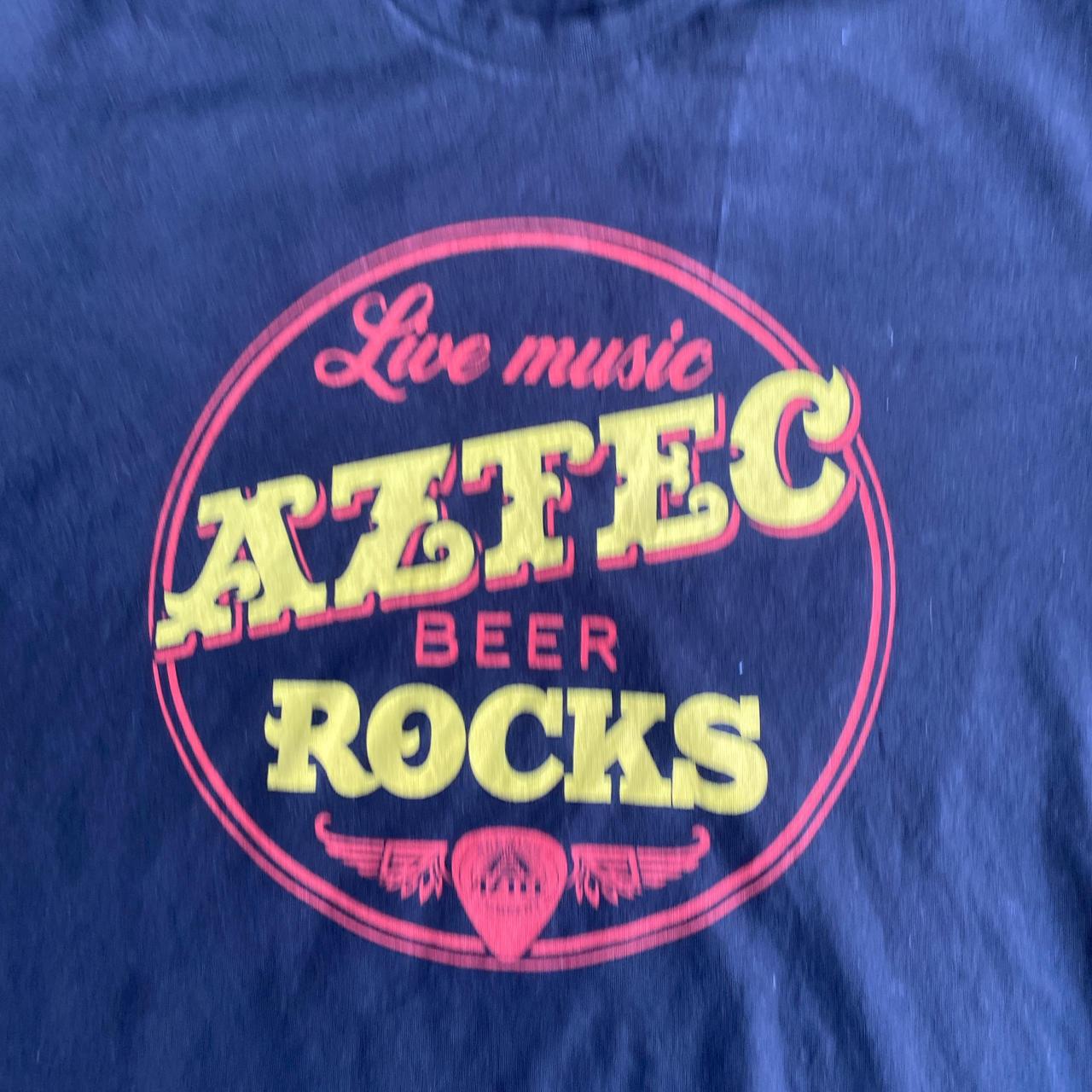 Black Graphic ‘Aztec Beer Rocks’ T-Shirt