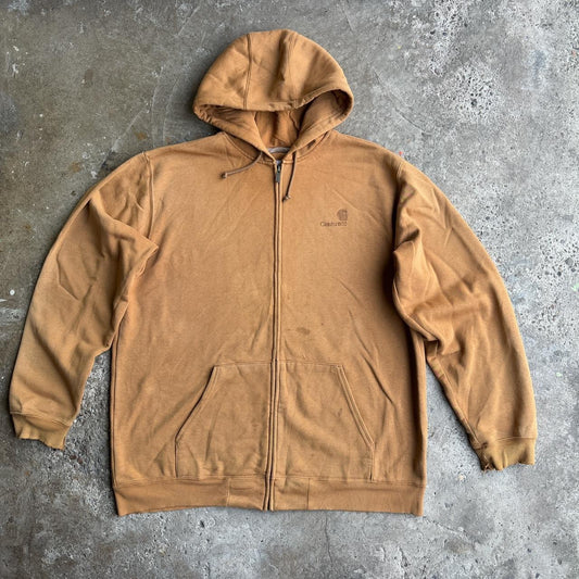 Vintage Tan Carhartt zip-up hoodie