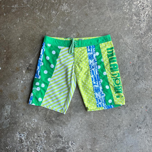 Green Billabong Patterned Board Shorts
