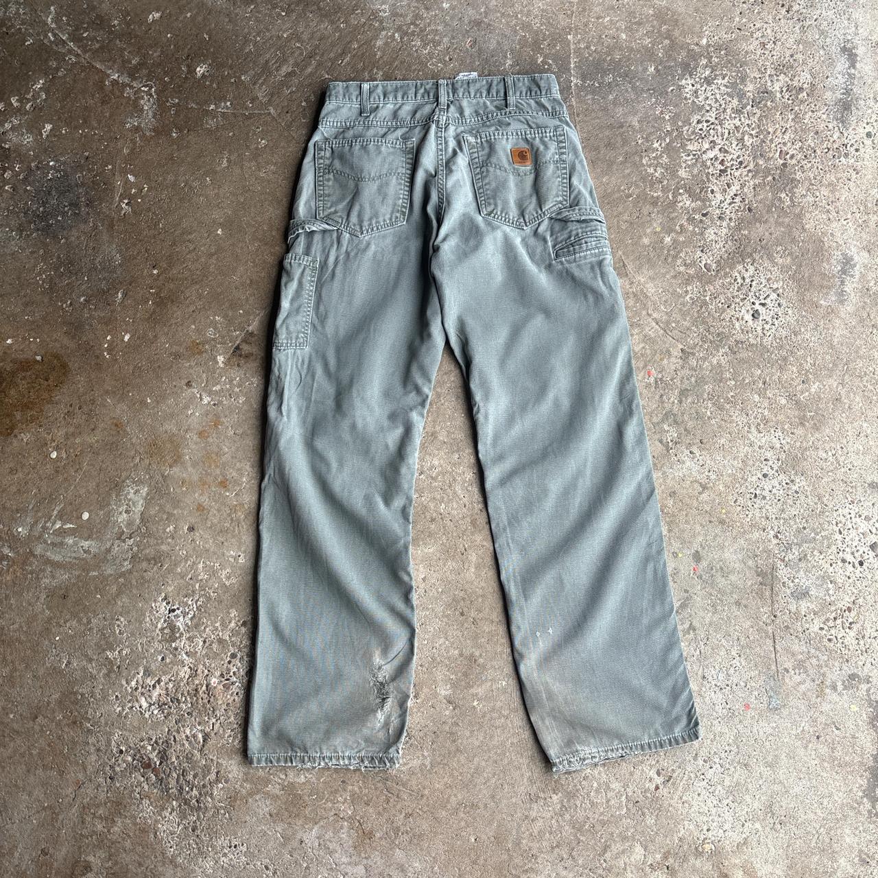 Distressed Grey Carhartt Carpenter Pants - W32
