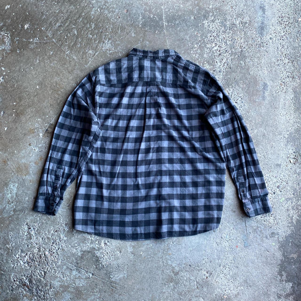 Black & Grey Checkered Dickies Flannel Shirt - 2XL