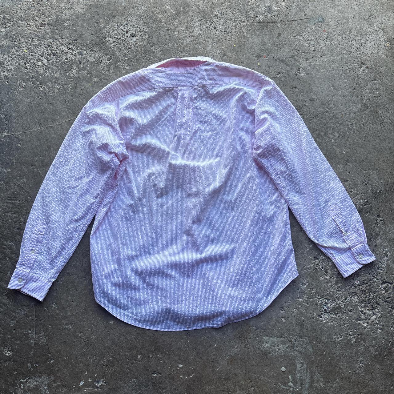 Vintage pink and white striped Polo Ralph Lauren shirt - XL