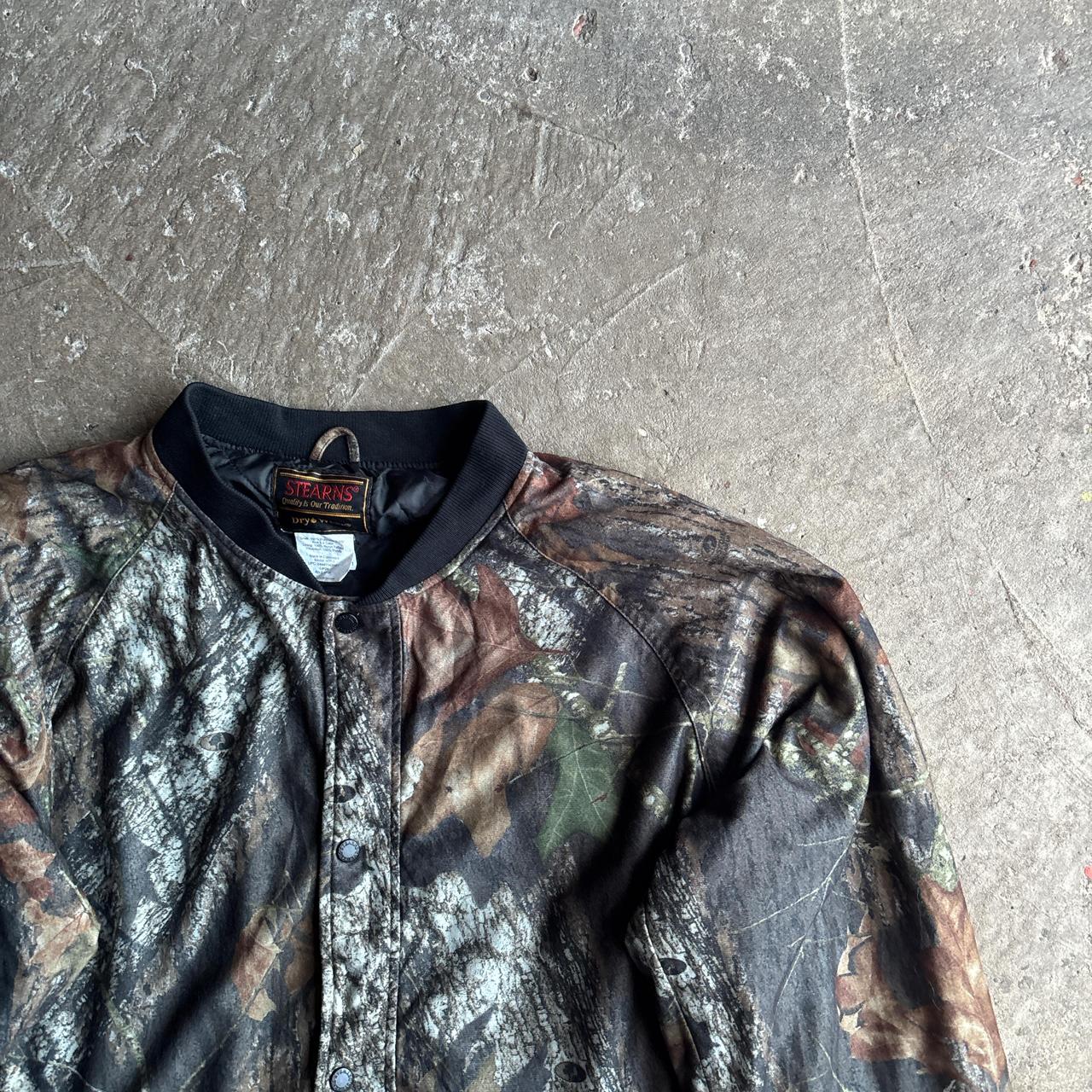 Stearns Mossy Oak Print Button Up Bomber Jacket  - L
