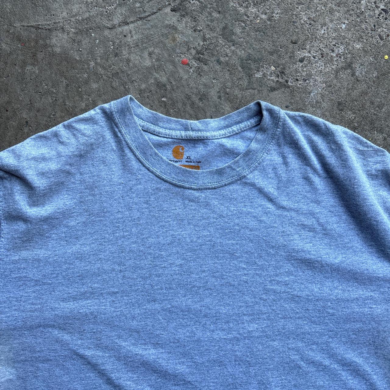 Grey Carhartt Long-Sleeve T-Shirt with Arm Brand Print
