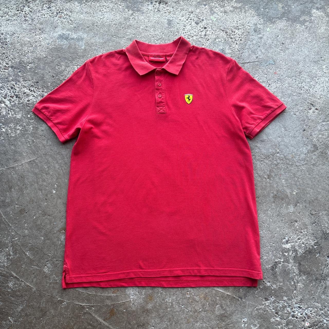 00s Red Ferrari polo shirt