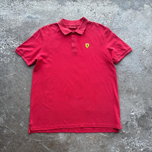 00s Red Ferrari polo shirt