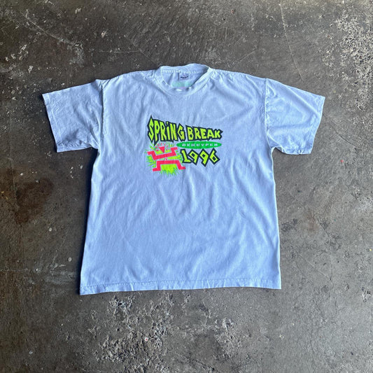Single Stitch Vintage White Graphic T-Shirt - XL