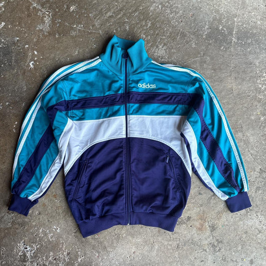 90s Teal and purple Adidas Track jacket