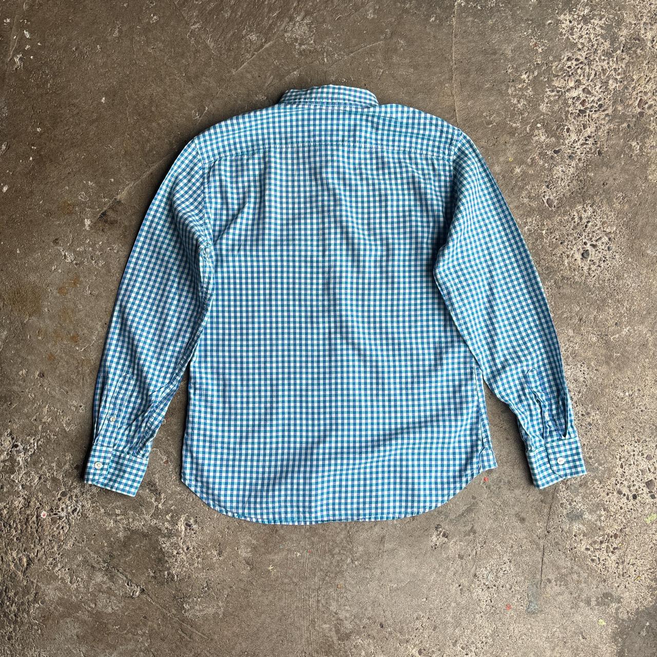 Blue Gingham Armani Exchange Button Up Shirt  - S