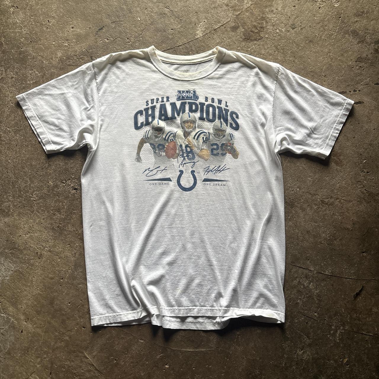 White Colts Super Bowl Reebok graphic tee - L